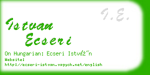 istvan ecseri business card